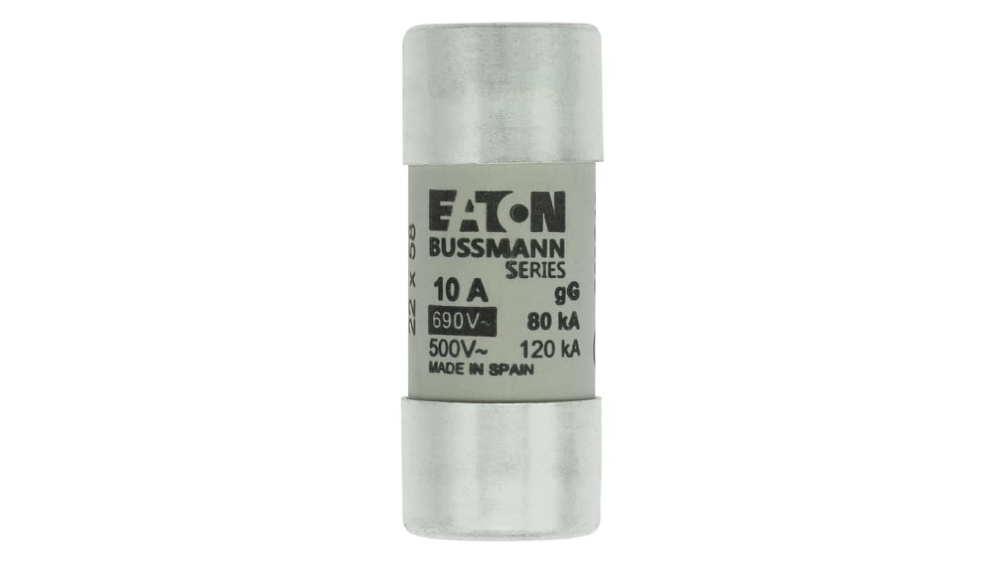 Eaton 10A gG/gL Cartridge Fuse, 22.2 x 58mm
