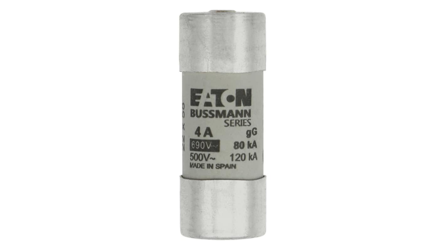 Eaton 4A Cartridge Fuses, 22.2 x 58mm