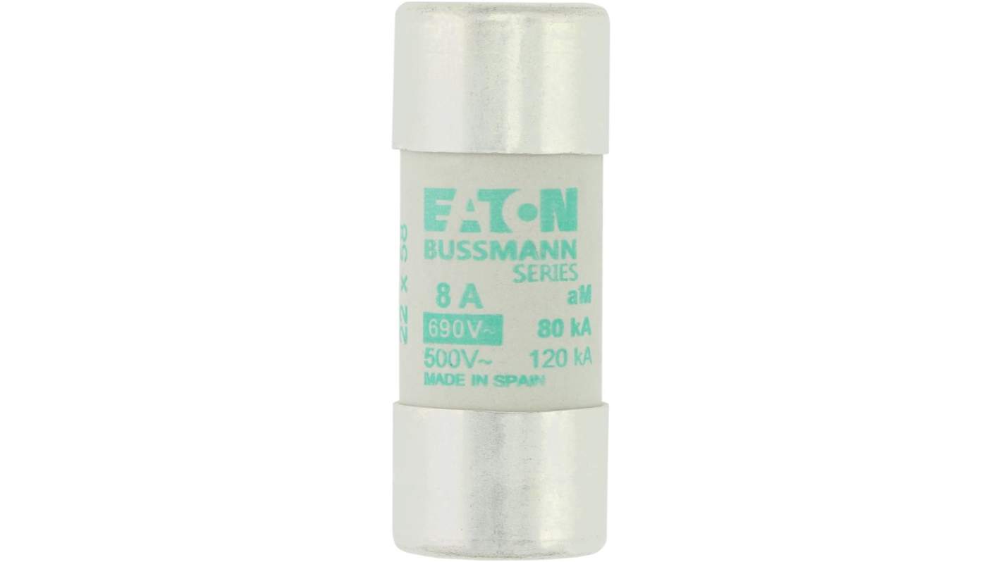 Eaton 8A Slow-Blow Cartridge Fuse, 22.2 x 58mm