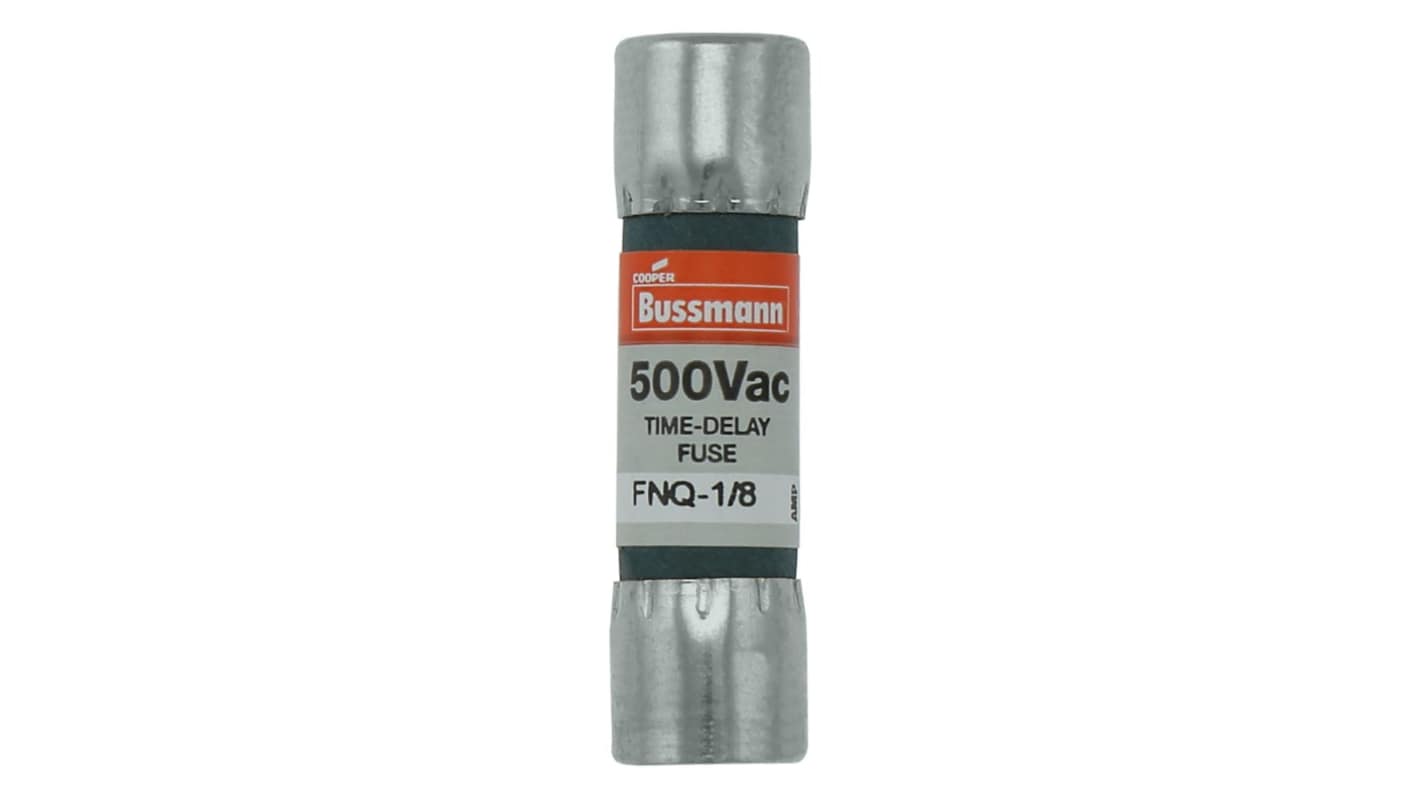 Eaton 125mA T Nickel Plated Spring Brass (Terminal) Cartridge Fuse, 0.41 x 0.41in