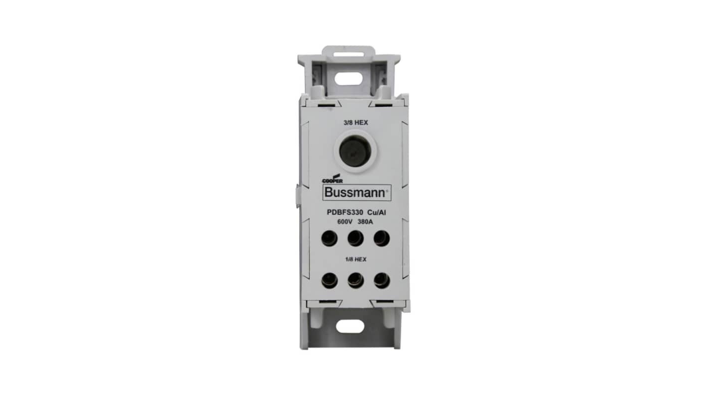 Eaton Distribution Block, 380A, 600 V ac/dc, Grey