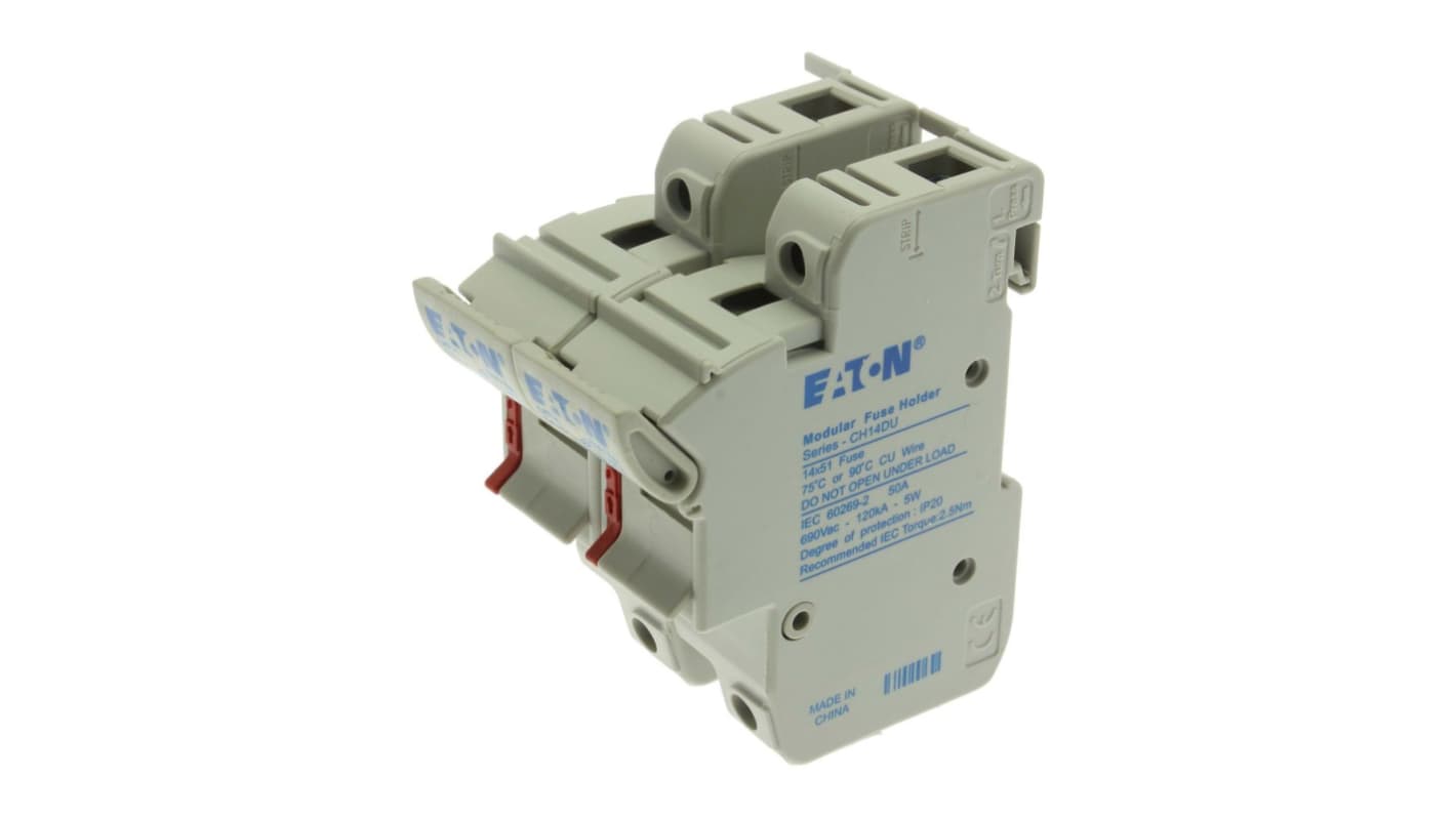Eaton 50A Fuse Holder for 14 x 51mm Fuse, 2P, 690V