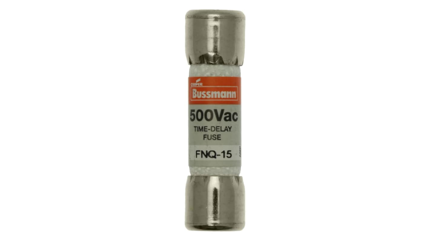 Eaton 15A Cartridge Fuse, 1.5 x 0.41in