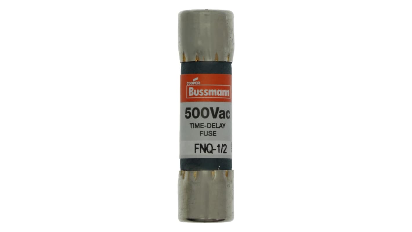Eaton 500mA T Nickel Plated Spring Brass (Terminal) Cartridge Fuse, 0.41 x 0.41in