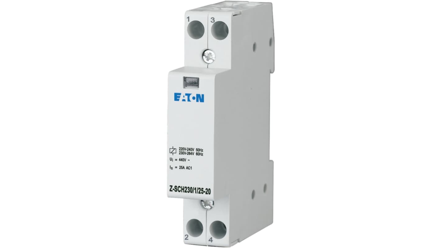 Stycznik 230 V Eaton styki: 2 7,2 W 25 A 2NO 120853 Z-SCH230/1/25-20