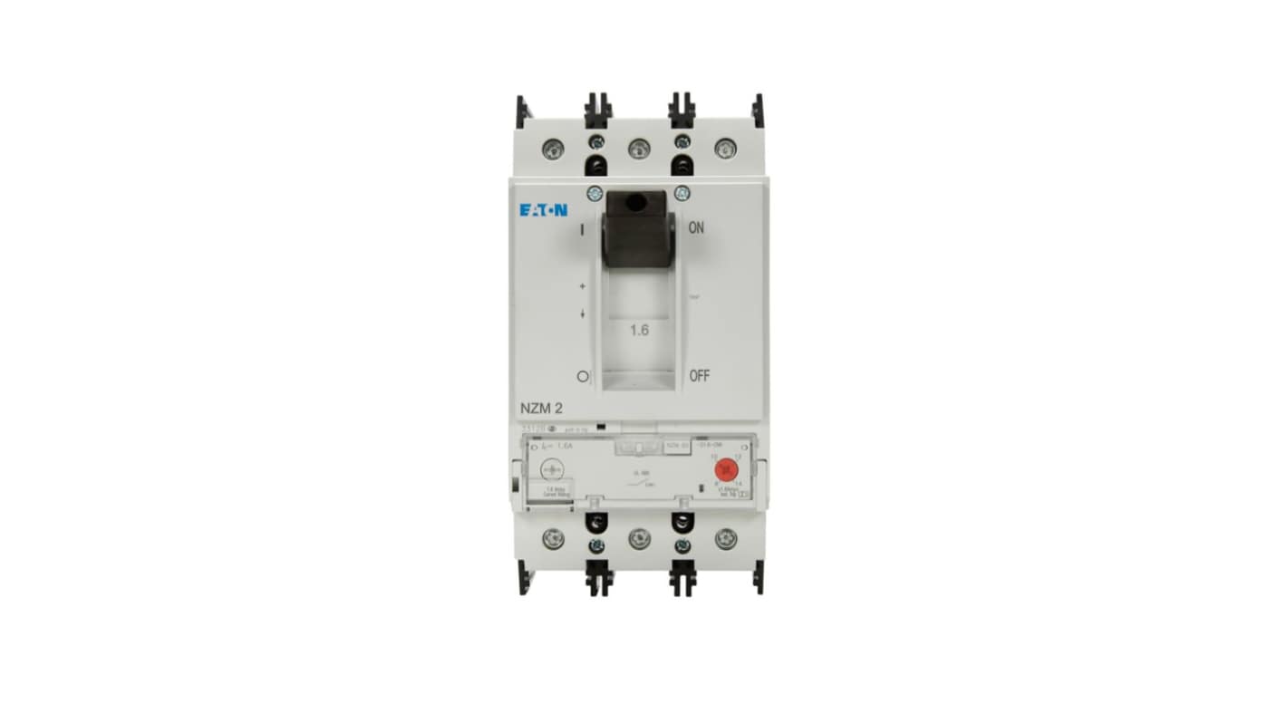 Eaton, Eaton Moeller NZM MCCB Molded Case Circuit Breaker 3P 2.4A, Breaking Capacity 25 kA, Fixed Mount