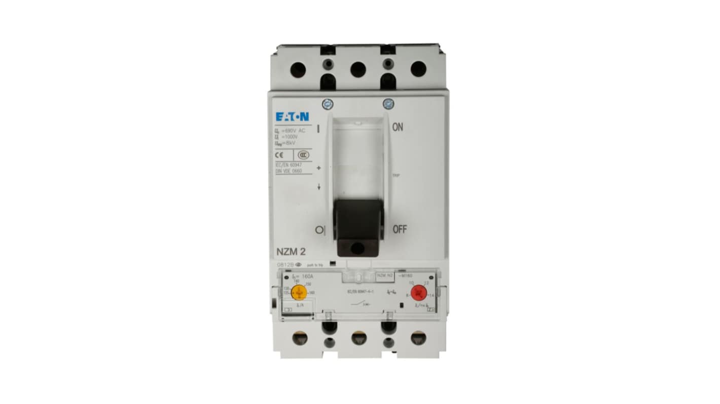 Eaton, Eaton Moeller NZM MCCB Molded Case Circuit Breaker 3P 250A, Breaking Capacity 5 kA, Fixed Mount