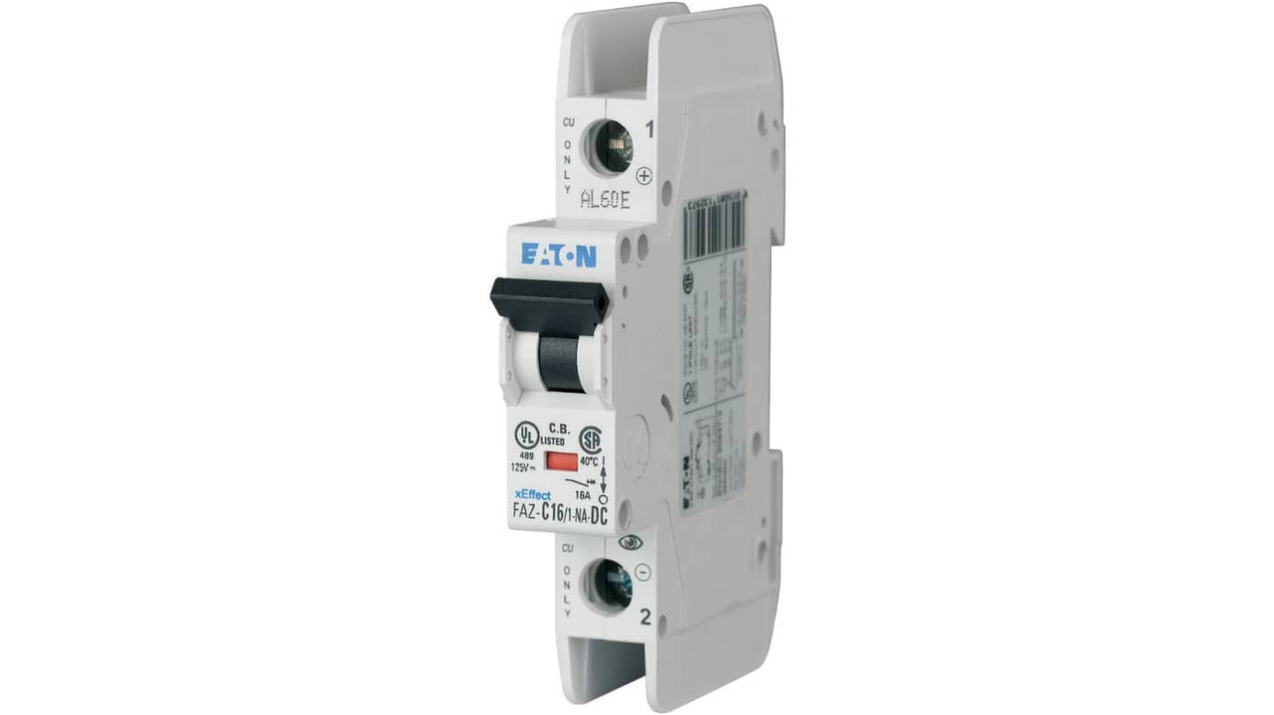 Eaton xEffect FAZ MCB, 1P, 32A Curve C, 250V DC, 10 kA Breaking Capacity