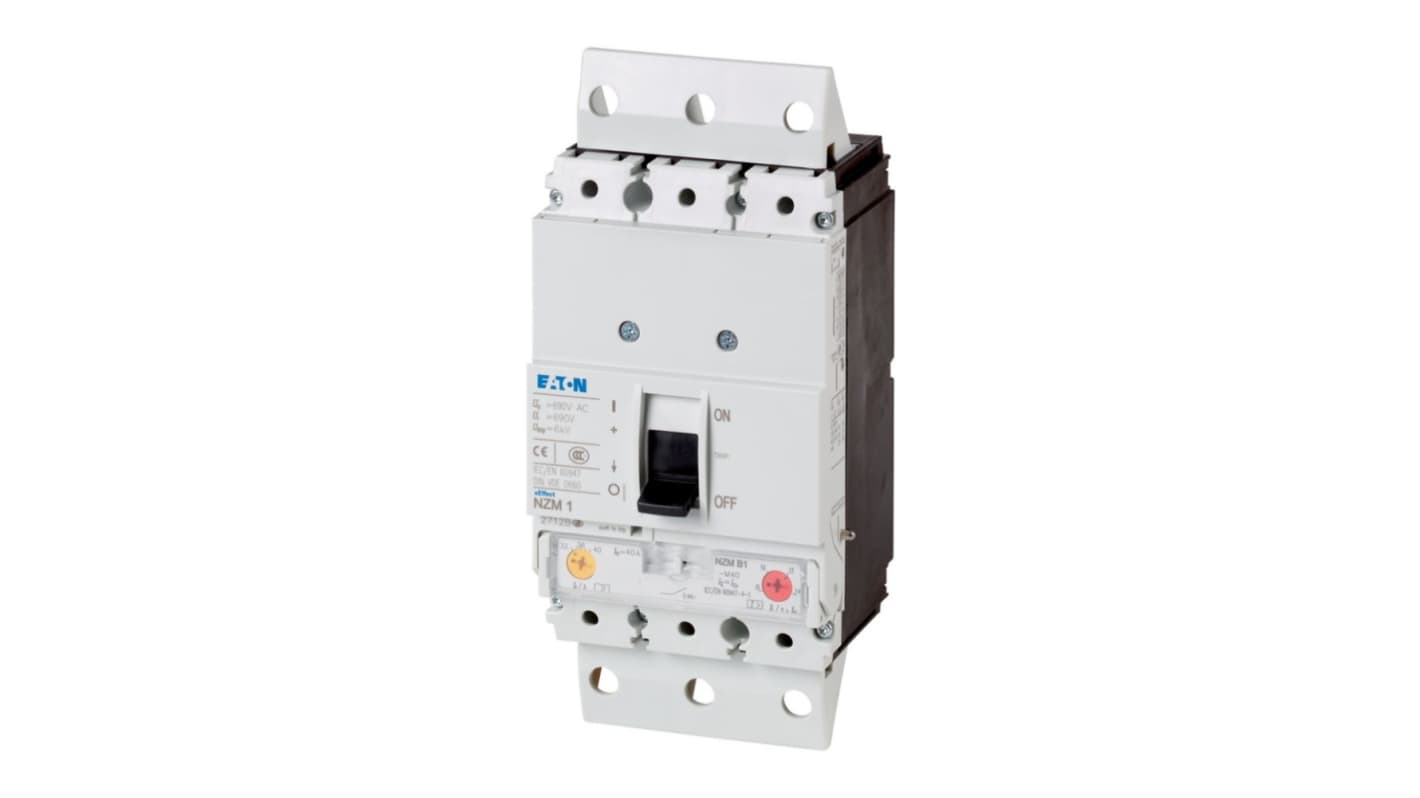 Eaton Eaton Moeller NZM, Leistungsschalter MCCB 3-polig, 63A / Abschaltvermögen 7,5 kA, Steckverbinder