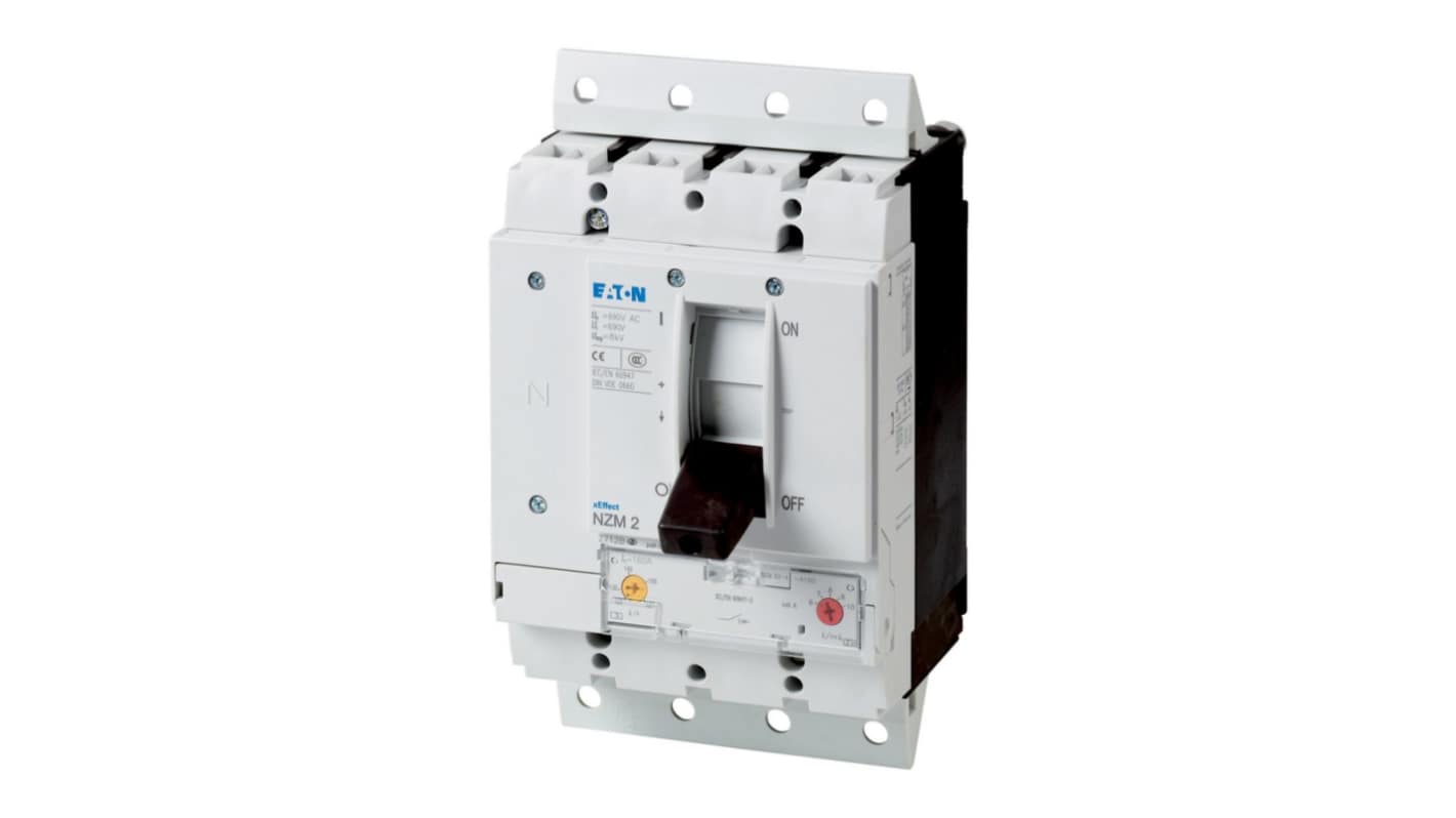 Eaton, Eaton Moeller NZM MCCB Molded Case Circuit Breaker 4P 160A, Breaking Capacity 18.5 kA, Plug In
