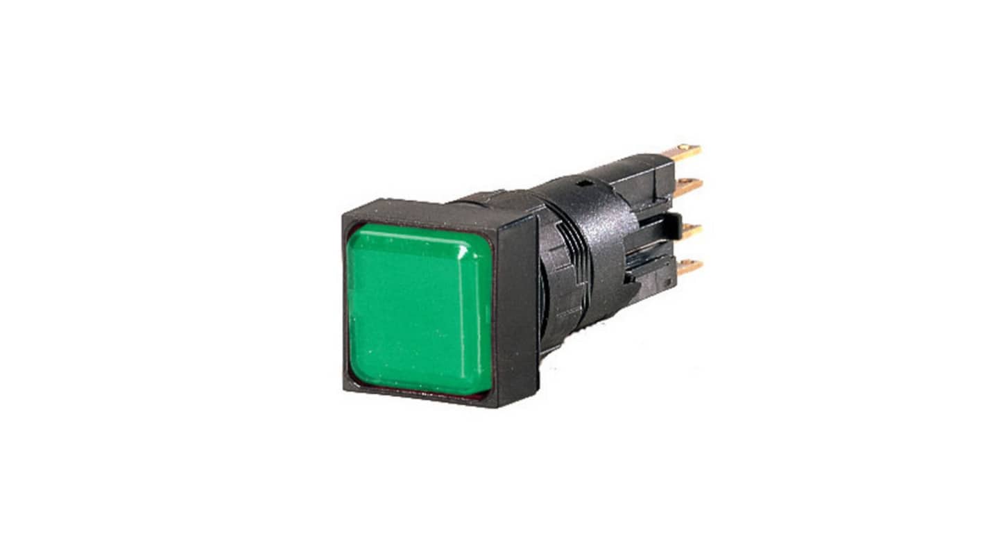 Eaton, Panel Mount Green LED Indicator, 16mm Cutout, IP65, Round