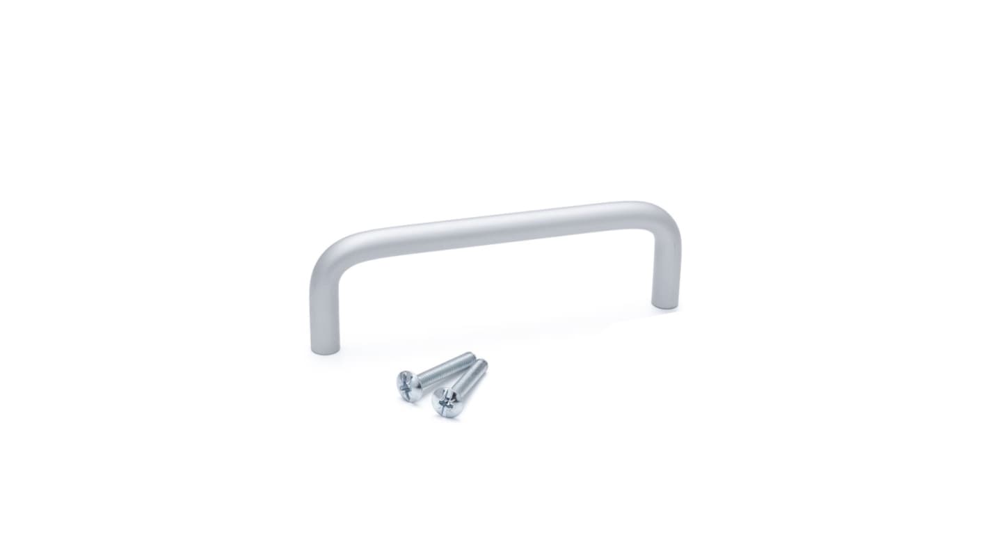 RS PRO Silver Aluminium Handle 34 mm Height, 8mm Width, 108mm Length