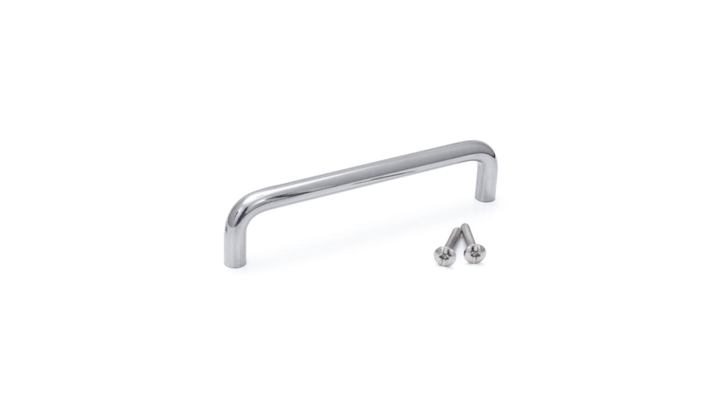 RS PRO Silver Stainless Steel Handle 30 mm Height, 9mm Width, 129mm Length