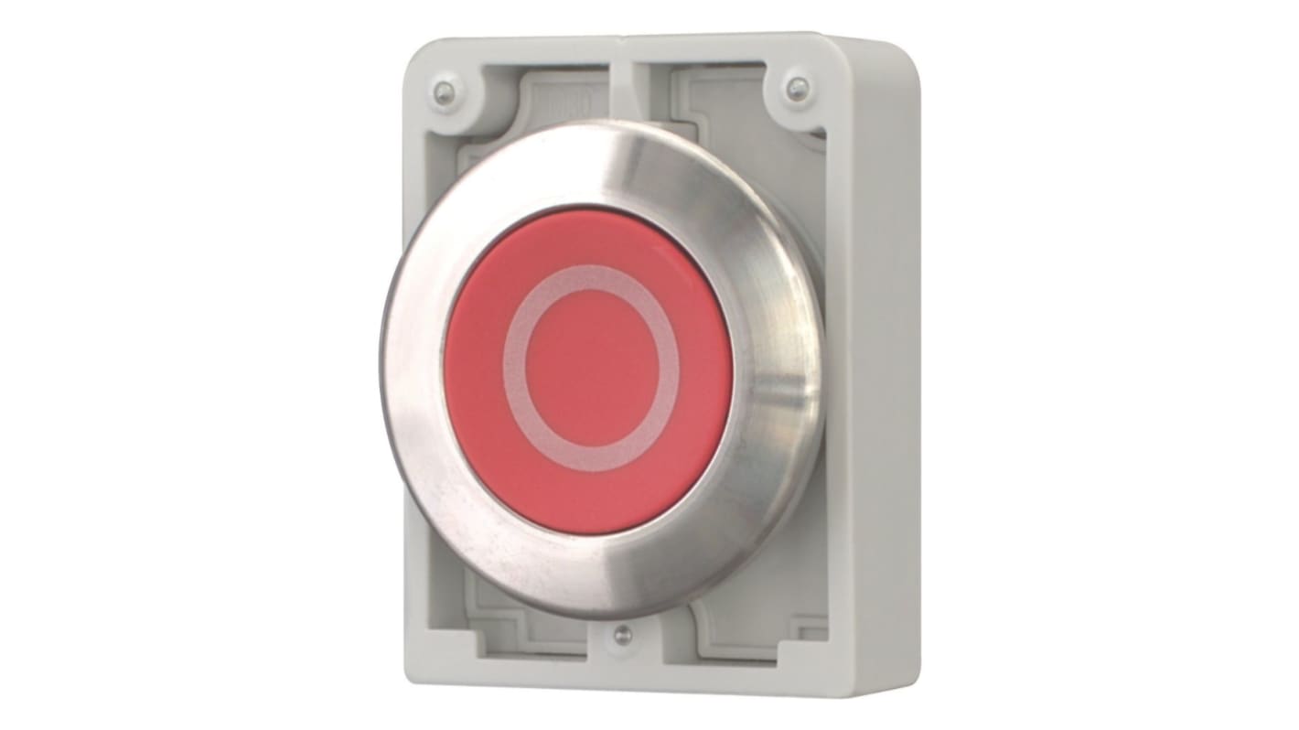 Eaton Series M30 Series Push Button Light Switch, Maintained, Flush Mount, 22.5mm Cutout, IP66, IP67, IP69