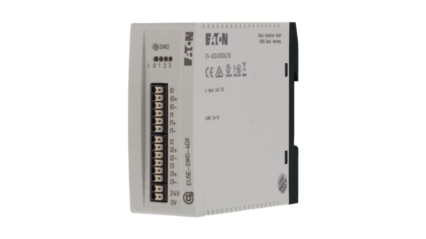 Moduł cyfrowych wejść/wyjść Eaton Moduł cyfrowych wejść/wyjść EU5E Brak Sieć SmartWire-DT 144060 EU5E-SWD-4DX