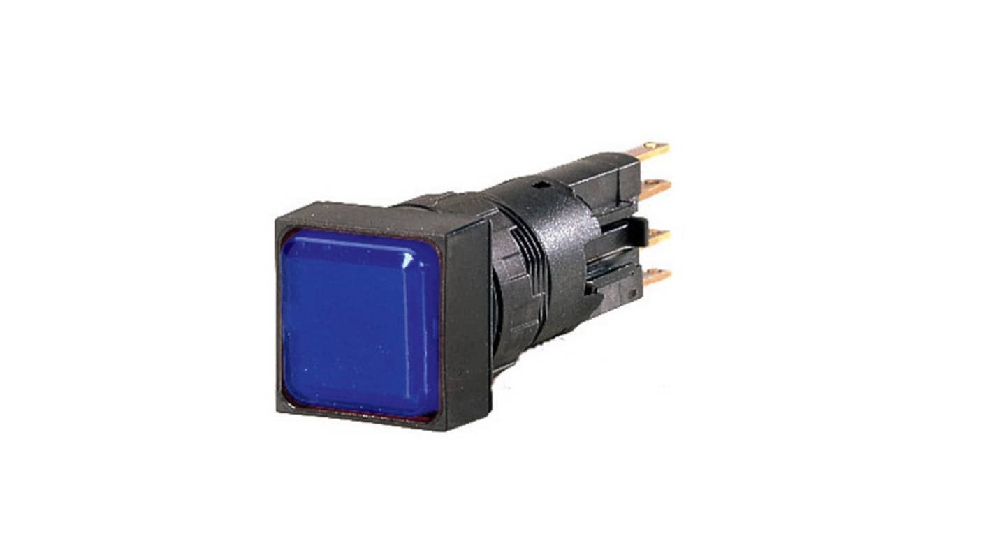 Eaton, Panel Mount Blue LED Indicator, 16mm Cutout, IP65, Square