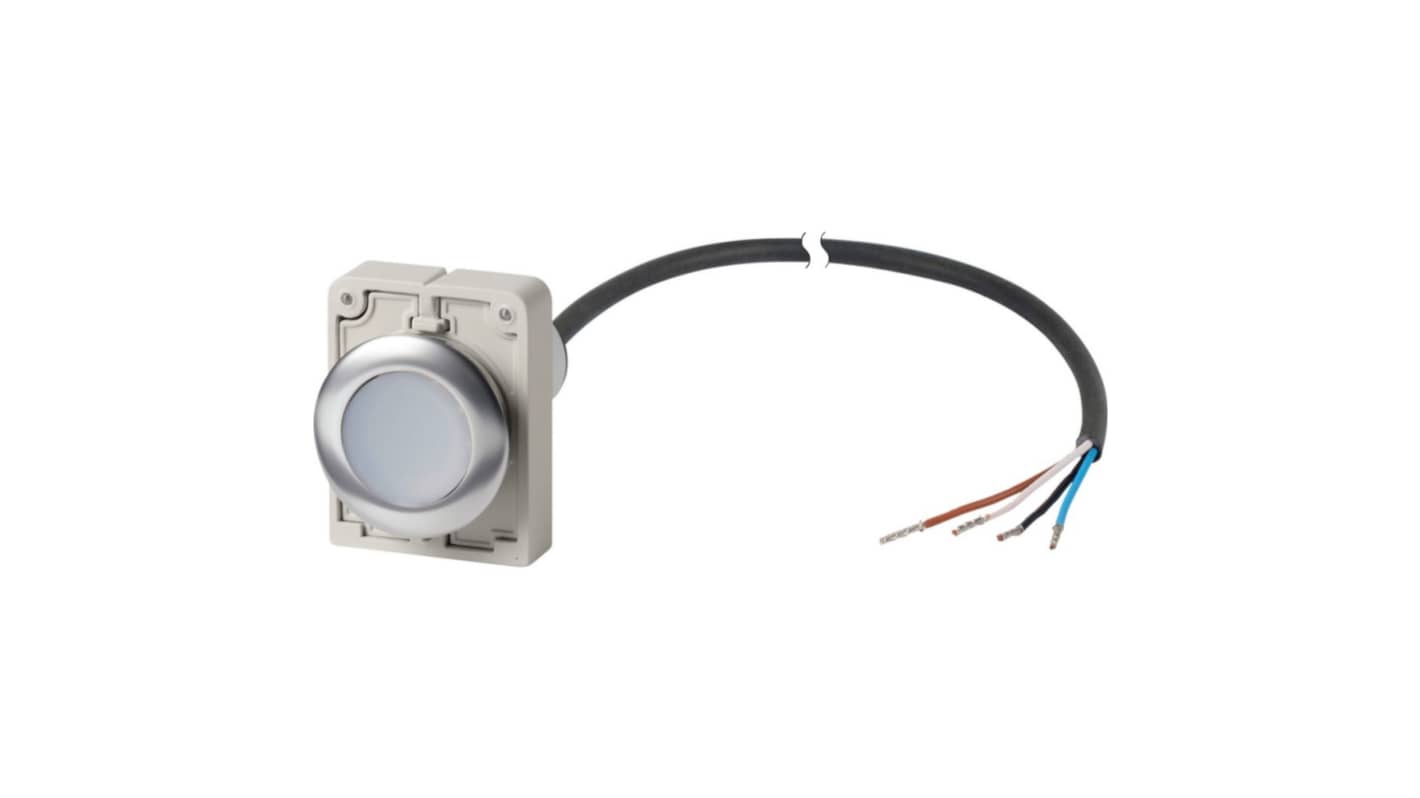 Eaton C30C Series Push Button Switch, Momentary, Spring Return, Cable Mount, 30.5mm Cutout, 1 NO, IP67, IP69K