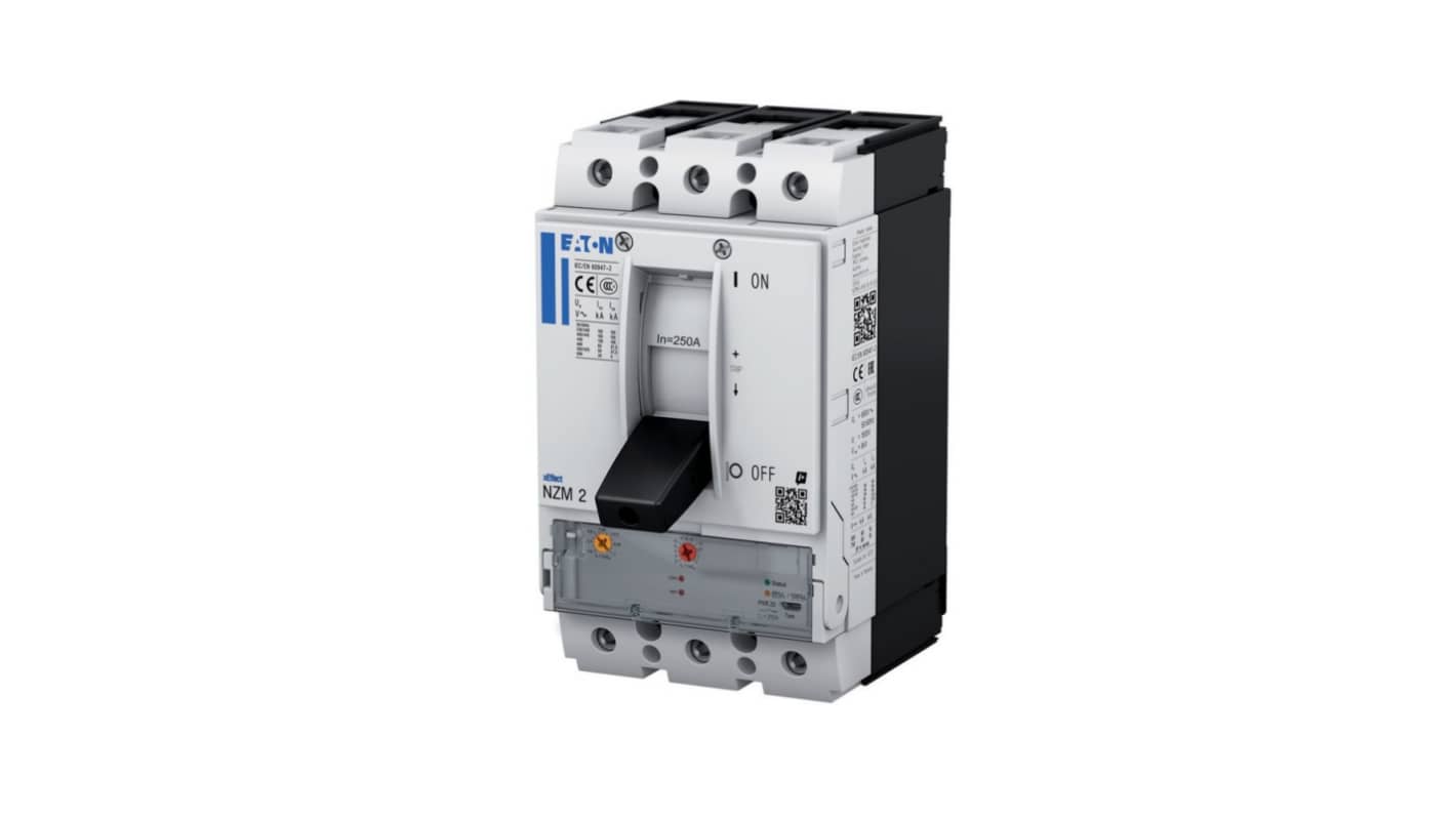 Eaton, Eaton Moeller NZM MCCB Molded Case Circuit Breaker 3P 100A, Breaking Capacity 5 kA, Fixed Mount