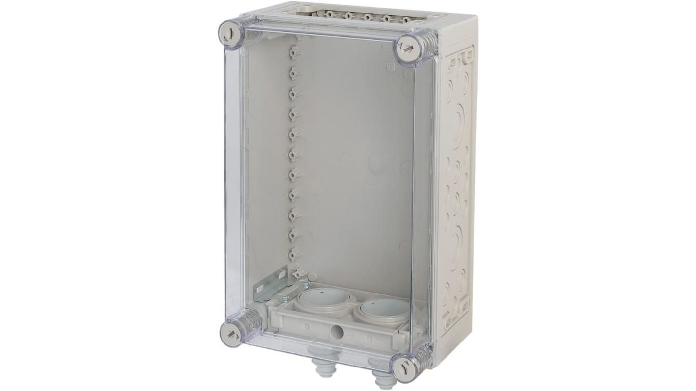 Eaton Eaton xEnergy Series Light Grey Plastic General Purpose Enclosure, IP65, IK10, Transparent Lid, 175 x 375 x 250mm