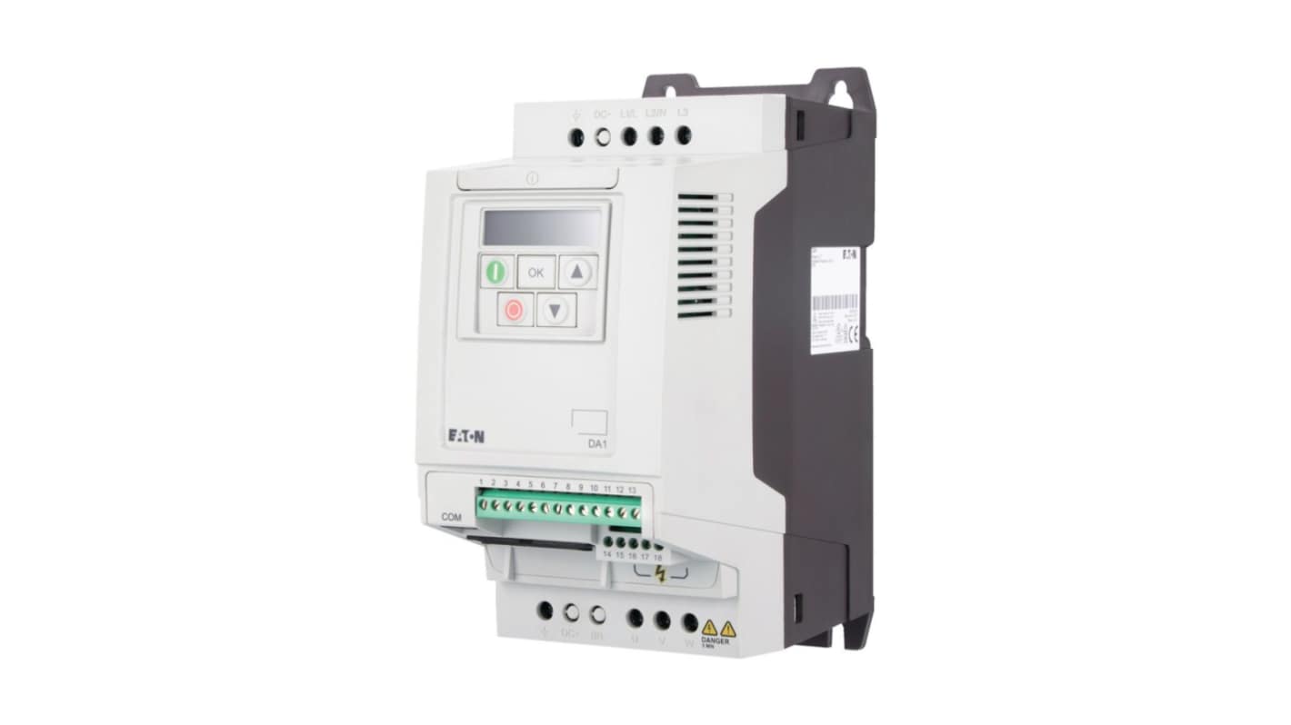 Eaton Inverter Drive, 2.2 kW, 3 Phase, 480 V, 5.8 A, Eaton DA1 Series