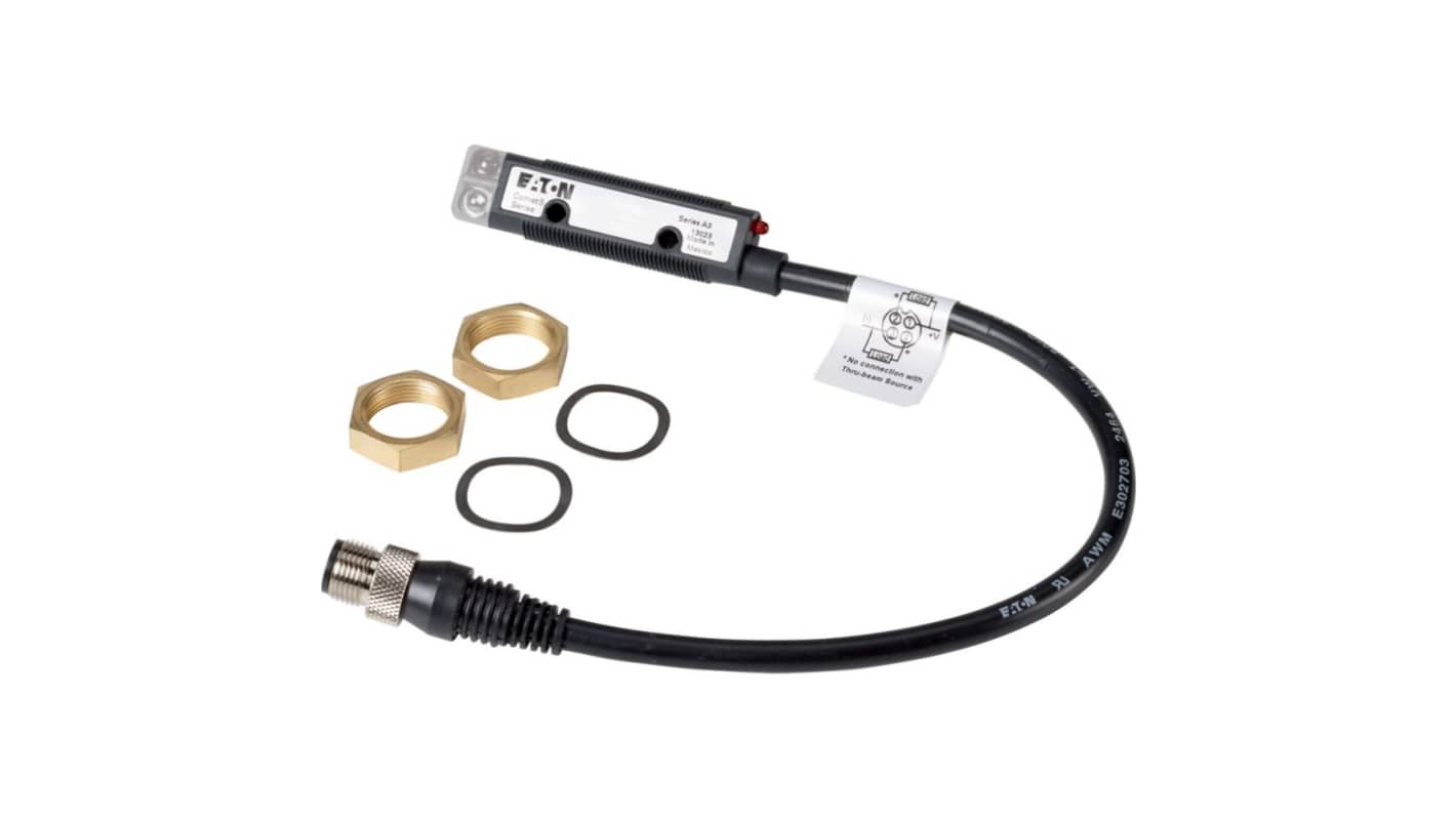 Eaton Diffuse Reflective Photoelectric Sensor, Rectangular Sensor, 200 mm Detection Range