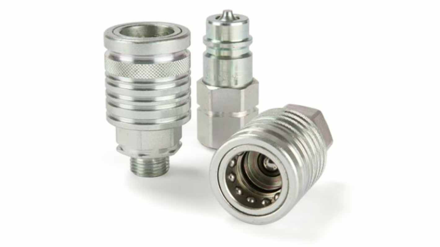Parker Steel Female Hydraulic Quick Connect Coupling, 1/2 Female