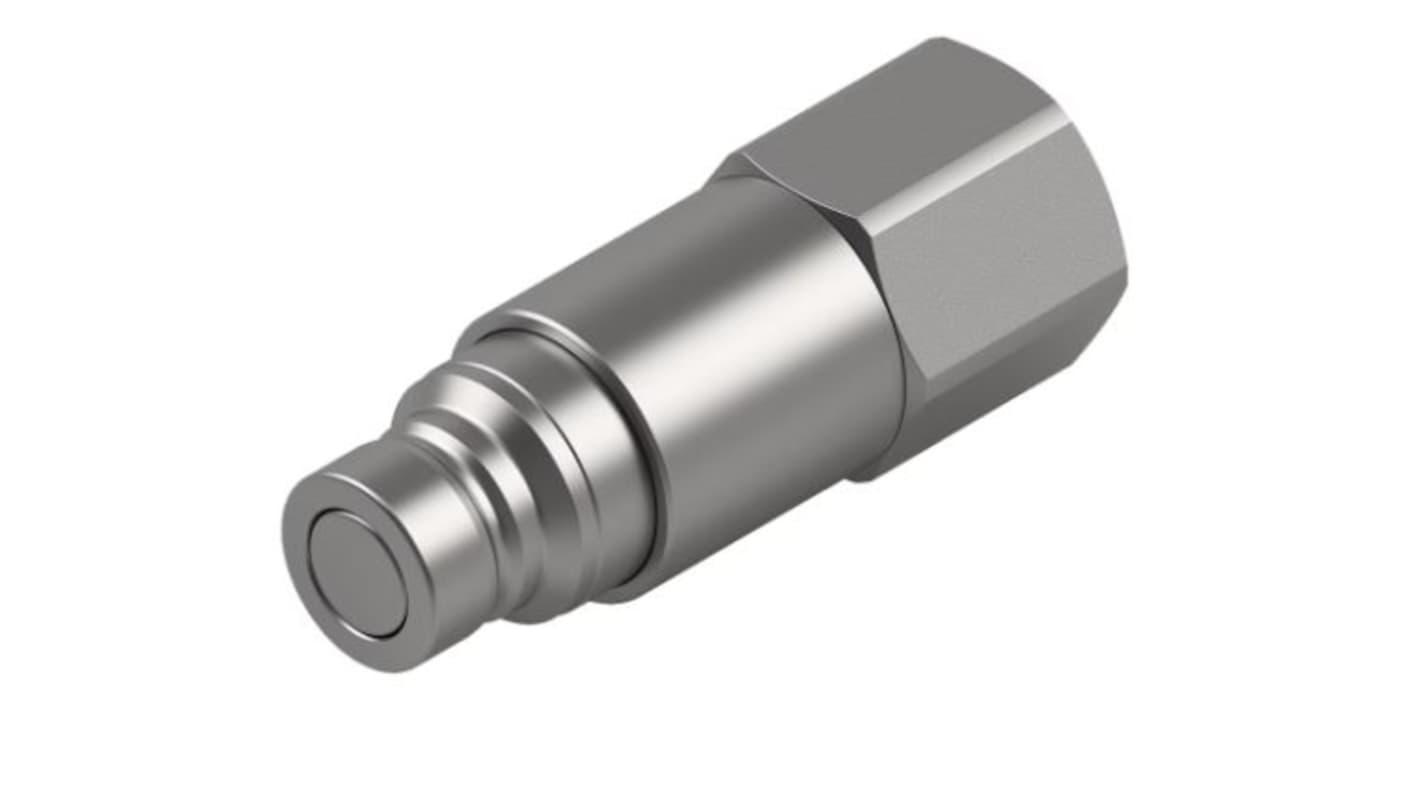 Parker Steel Female Hydraulic Quick Connect Coupling, G 3/8 Female