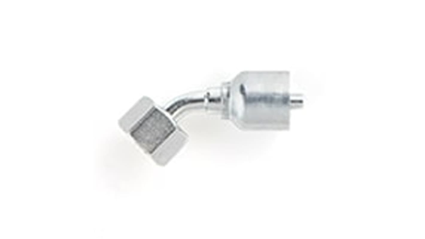 Raccordo tubo flessibile crimpato Parker, connettore A: Tubo flessibile, in Acciaio