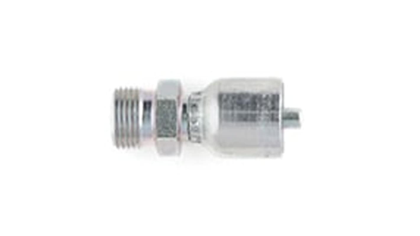 Parker Crimped Hose Fitting Hose to Male Metric, 1D277-25-12