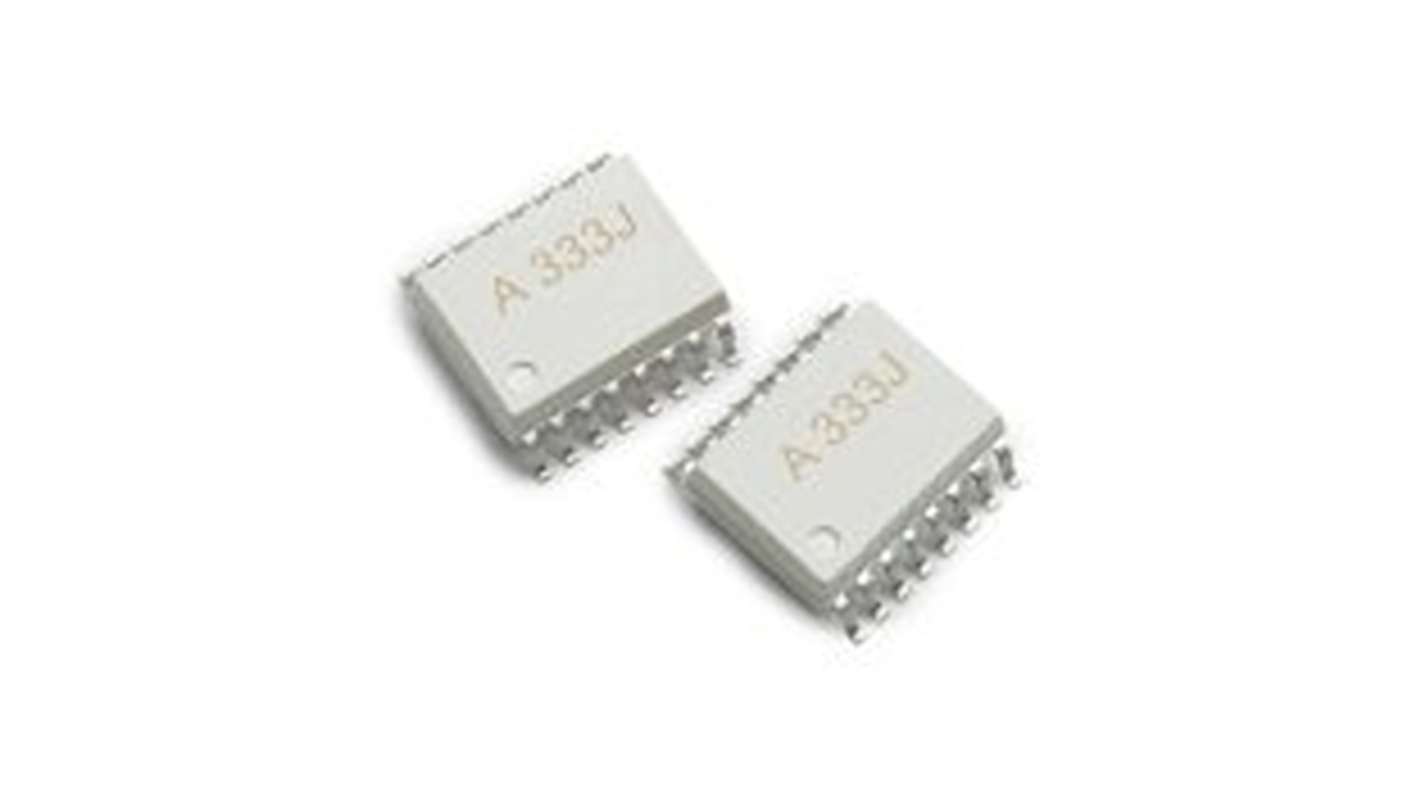 Broadcom, ACPL-333J-500E DC Input IGBT, MOSFET Output Dual Optocoupler, Surface Mount, 16-Pin SO16