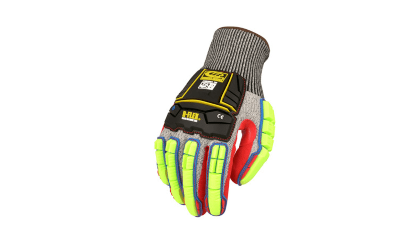Ansell RINGERS 065 Red HPPE Cut Resistant Work Gloves, Size 9, Nitrile Coating