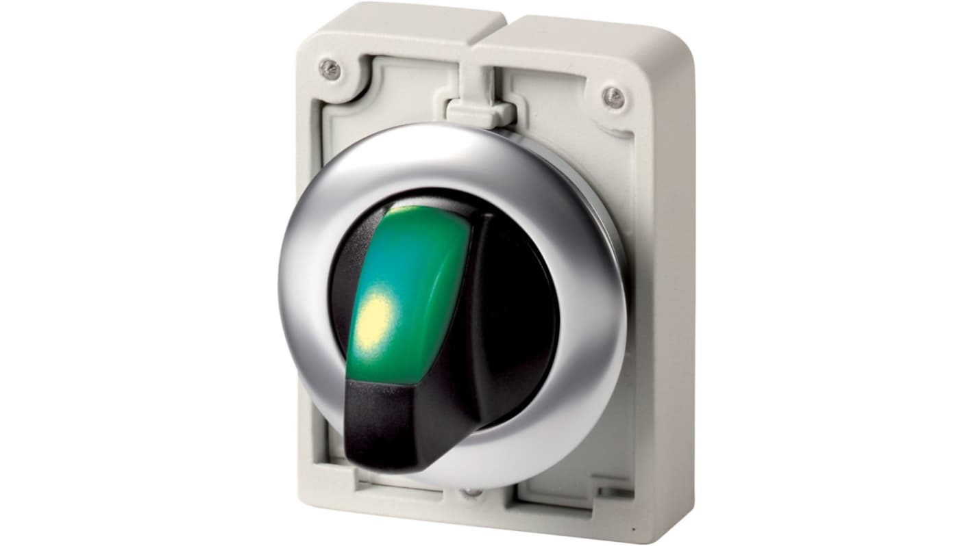 Eaton Series M30 Series 3 Position Selector Switch Head, 30mm Cutout, Green Handle