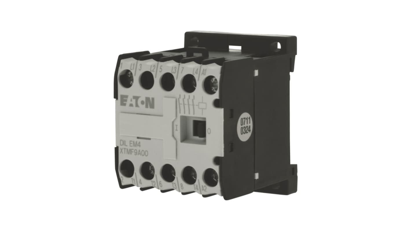 Eaton DILEM Contactor, 300 V Coil, 4-Pole, 6 A, 4 kW, 690 V