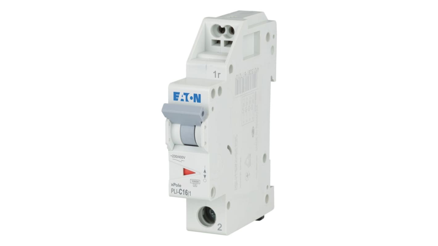 Eaton MCB, 1P, 16A Curve C, 230V AC, 10 kA Breaking Capacity