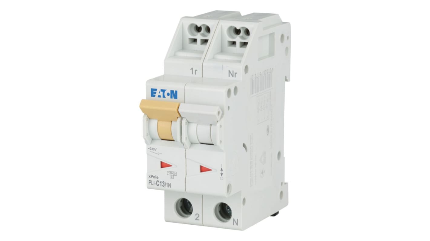 Eaton MCB, 1P, 13A Curve C, 230V AC, 10 kA Breaking Capacity