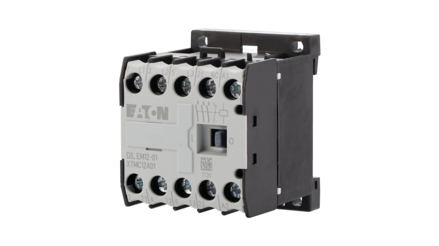 Stycznik 230 Eaton styki: 3 3 Kw 42 A 1N/C 127098 DILEM12-01(230V50/60HZ)