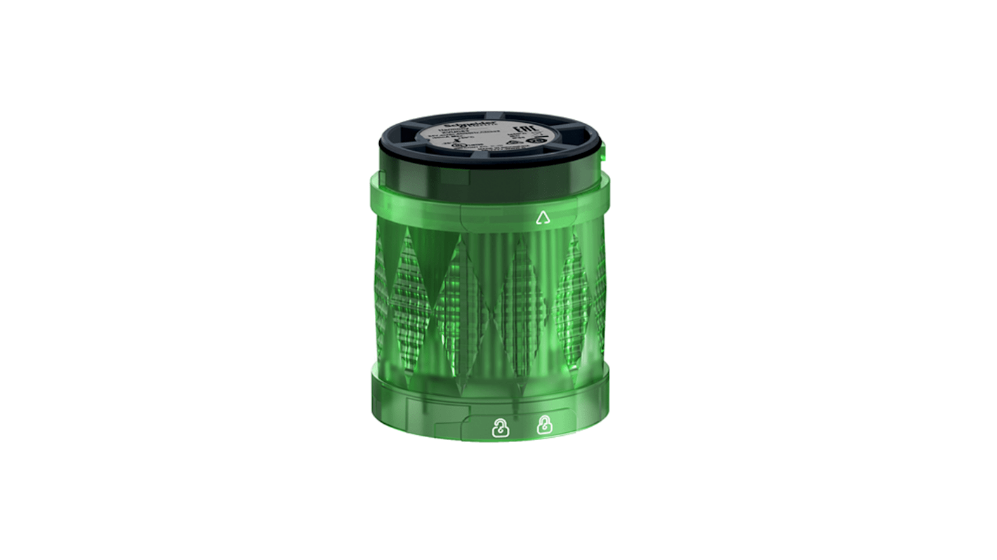Torretta di segnalazione Schneider Electric, 24 V, LED, lenti Verde, con Nessuno