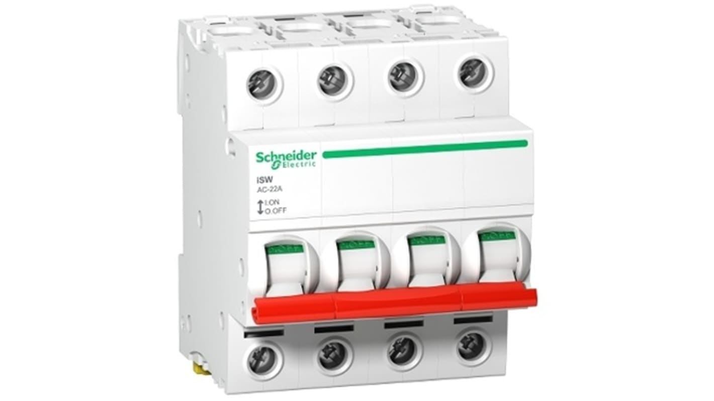 Schneider Electric Fuse Switch Disconnector, 4 Pole, 125A Max Current