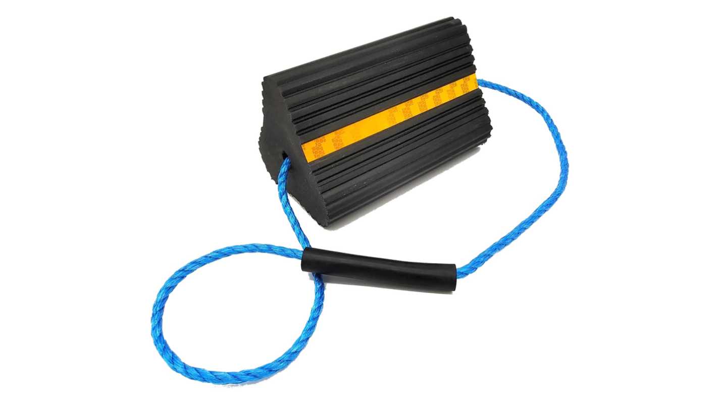 RS PRO  High Visibility Rubber Wheel Chock, 250 mm x 150mm x 170 mm