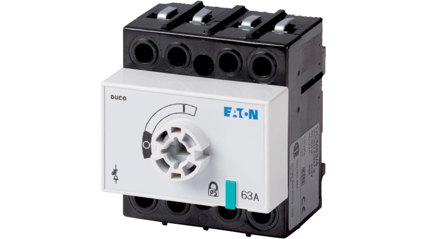 Eaton Fuse Switch Disconnector, 4 Pole, 63A Max Current, 63A Fuse Current