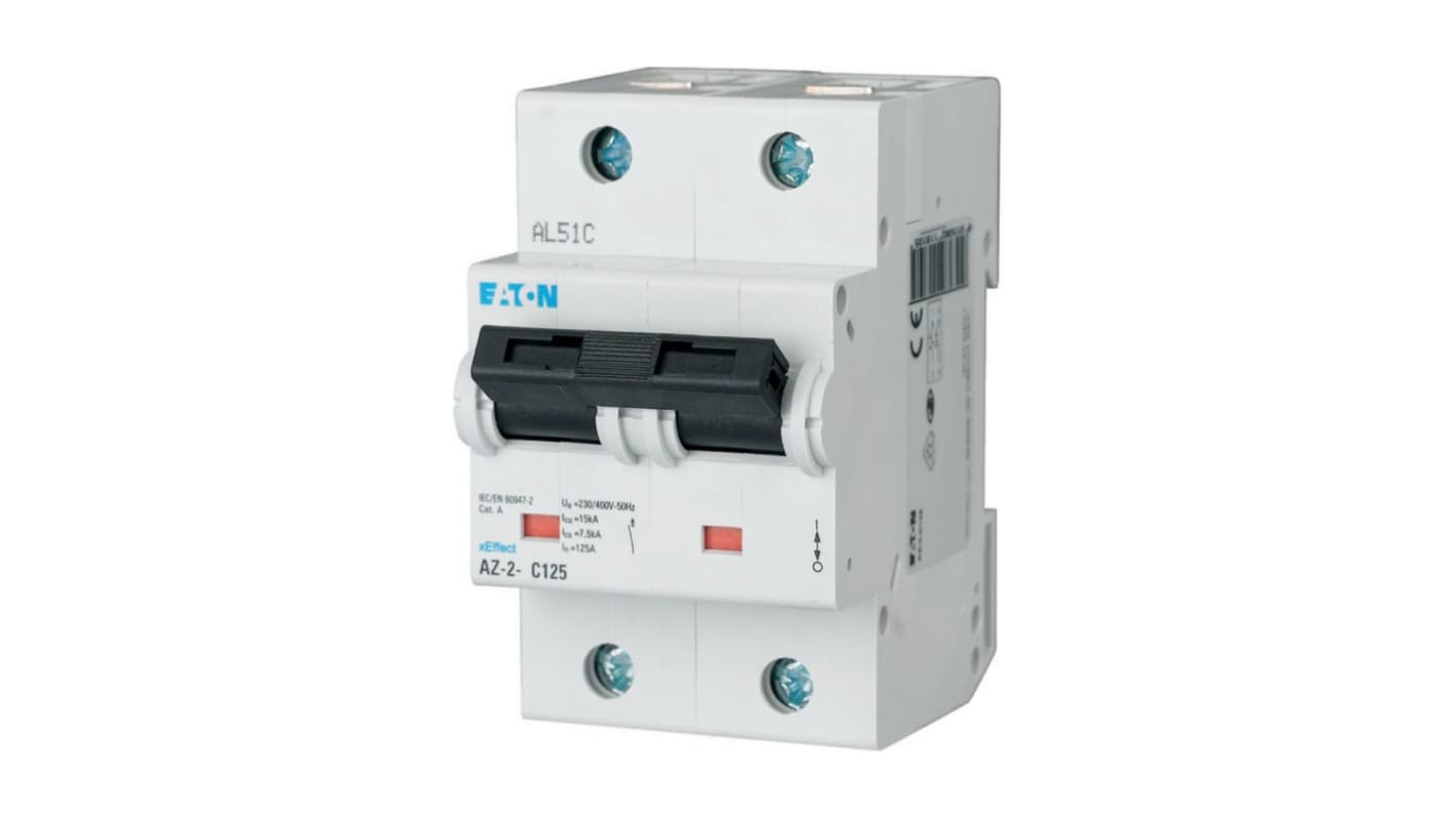 Eaton xEffect MCB, 2P, 25A Curve B, 400V AC, 25 kA Breaking Capacity