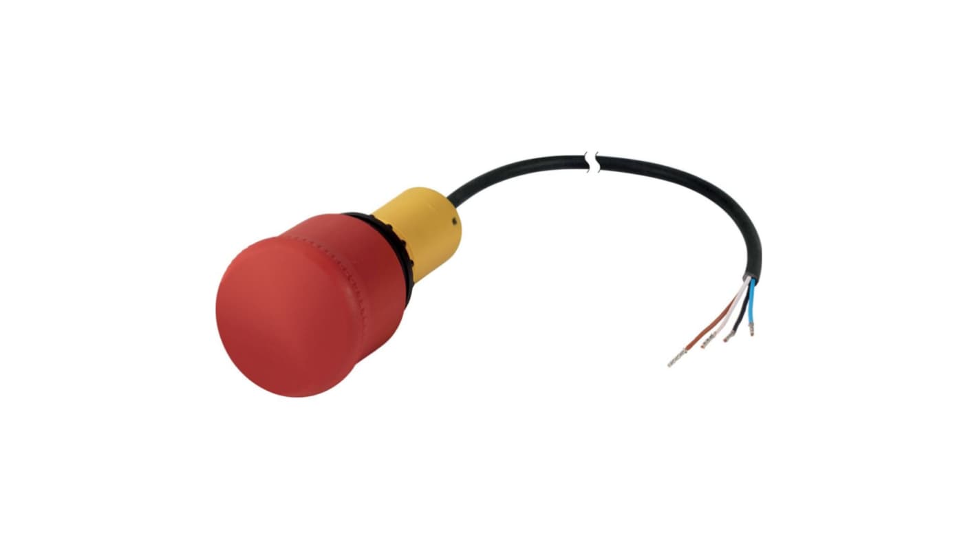 Eaton Eaton Moeller Series Series Pull to Release Emergency Stop Push Button, Cable Mount, 38mm Cutout, 2 NC, IP66