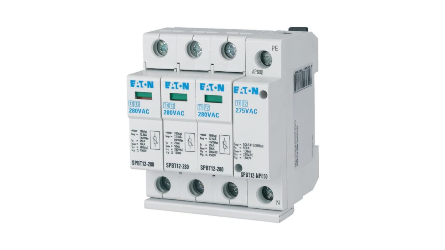 Eaton Surge Protector, 12.5kA, 1.5kV, DIN Rail Mount