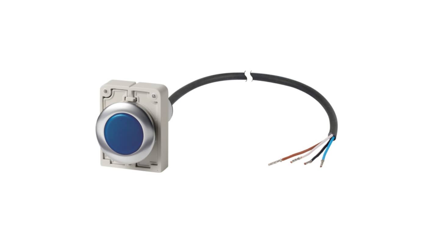 Eaton, Panel Mount Blue LED Indicator, 30mm Cutout, Round