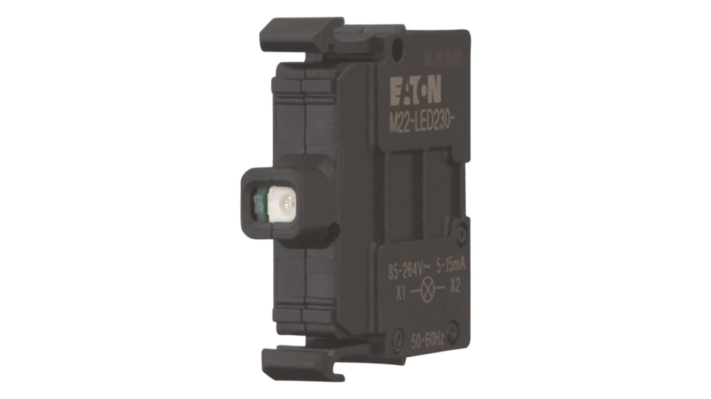 Eaton M22 Series Green Steady Effect Light Module, 85 → 264 V ac, LED Bulb, AC