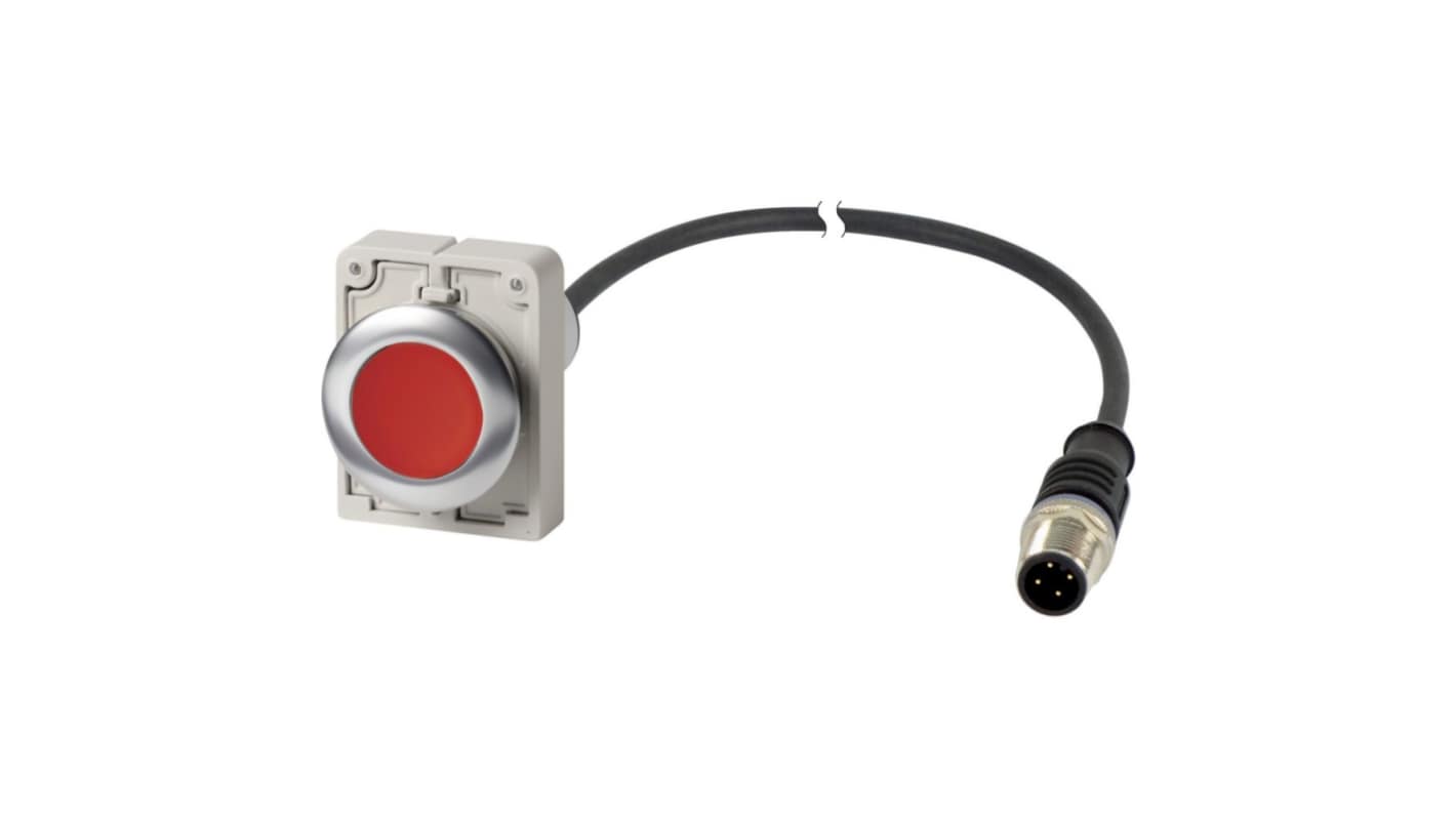 Eaton C30C Series Push Button Switch, Maintained, Cable Mount, 30.5mm Cutout, 1 N/C, IP67, IP69K
