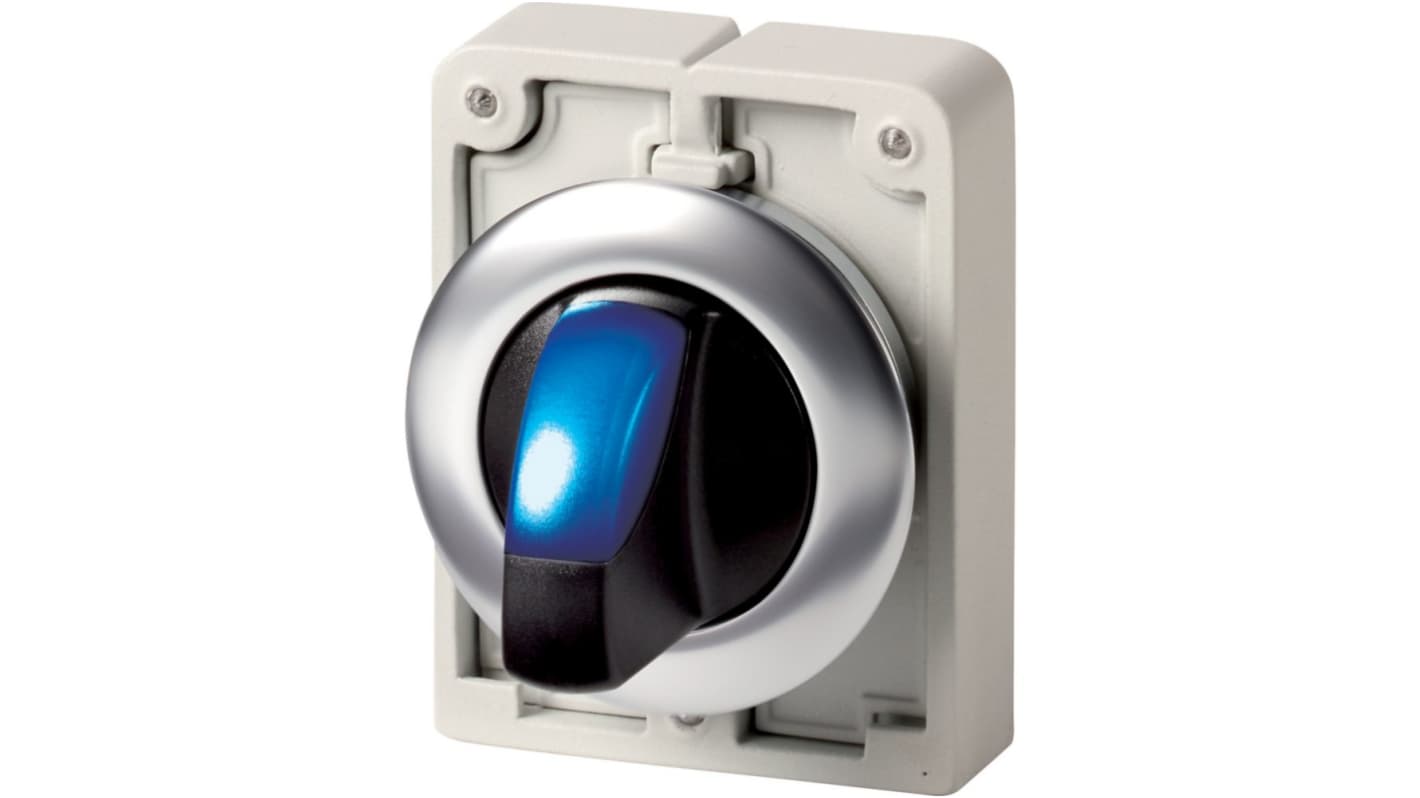 Eaton Series M30 Series 2 Position Selector Switch Head, 30mm Cutout, Blue Handle