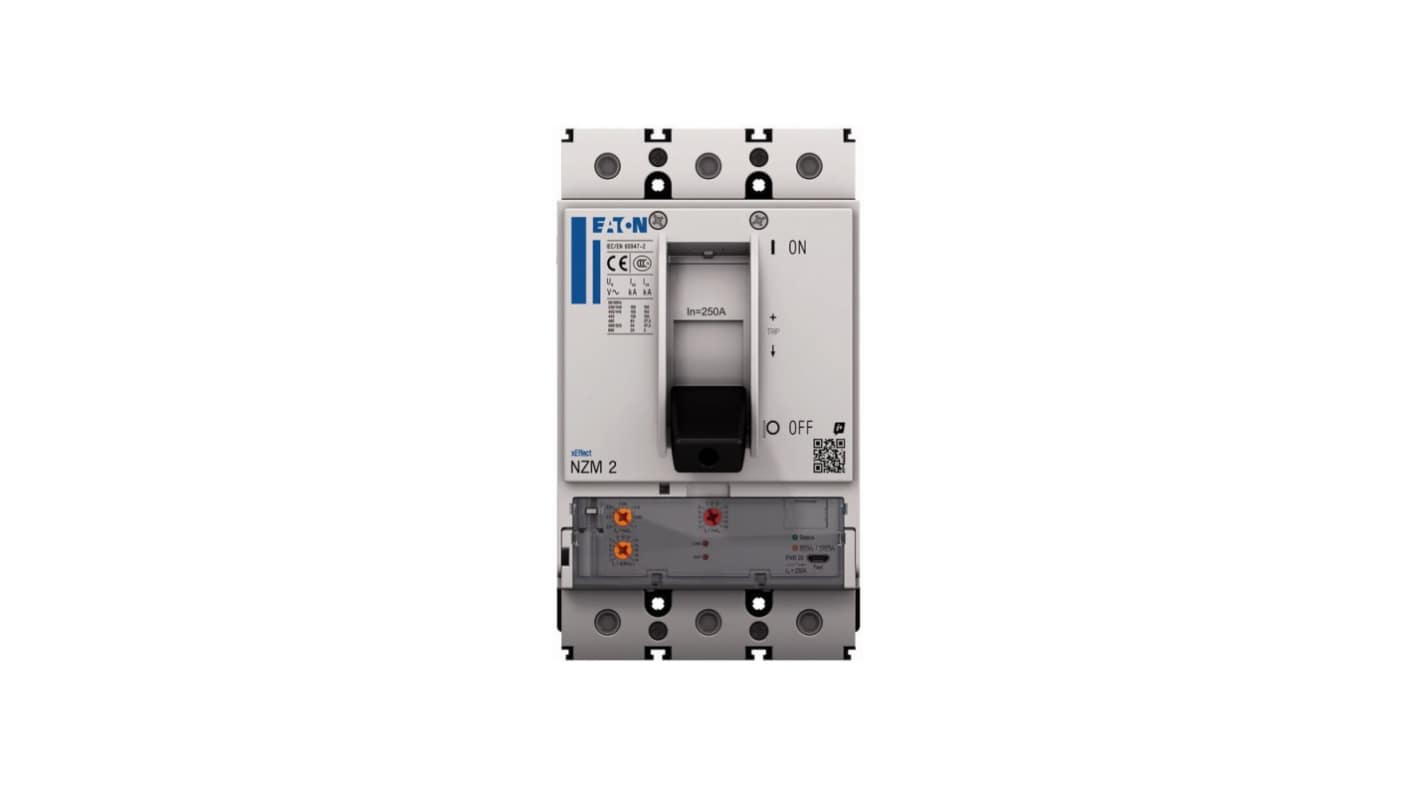 Eaton, Eaton Moeller NZM MCCB Molded Case Circuit Breaker 3P 90A, Breaking Capacity 6 kA, Plug In