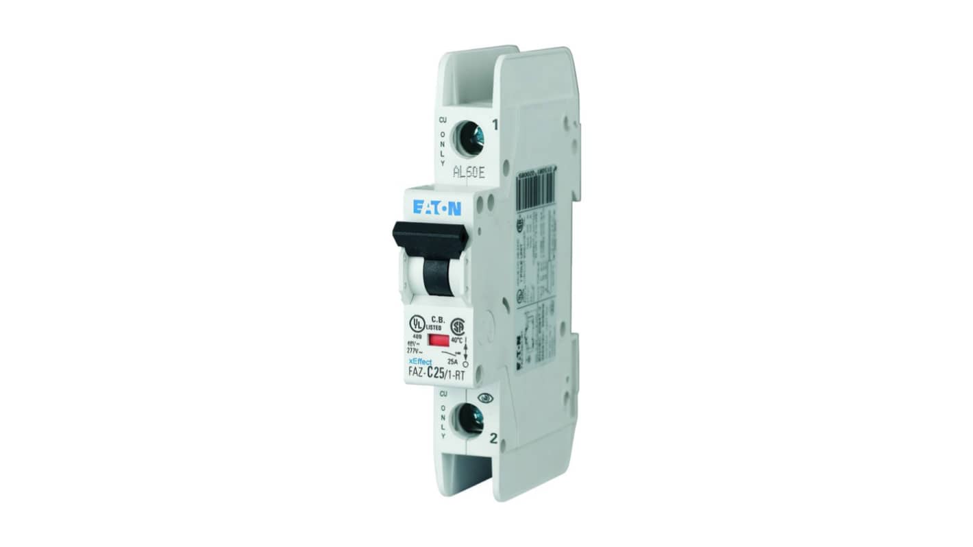 Eaton xEffect FAZ MCB, 1P, 3A Curve D, 240V AC, 60V DC, 15 kA Breaking Capacity