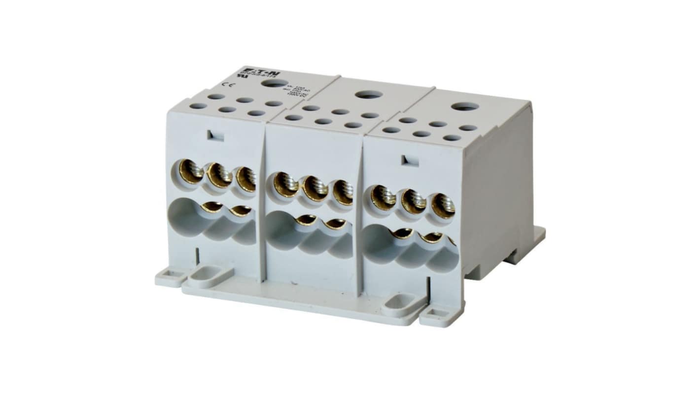 Eaton, xEnergy, 3 Way, Pluggable Terminal Block, Surface Mount, 102717 BPZ-KB-6/175